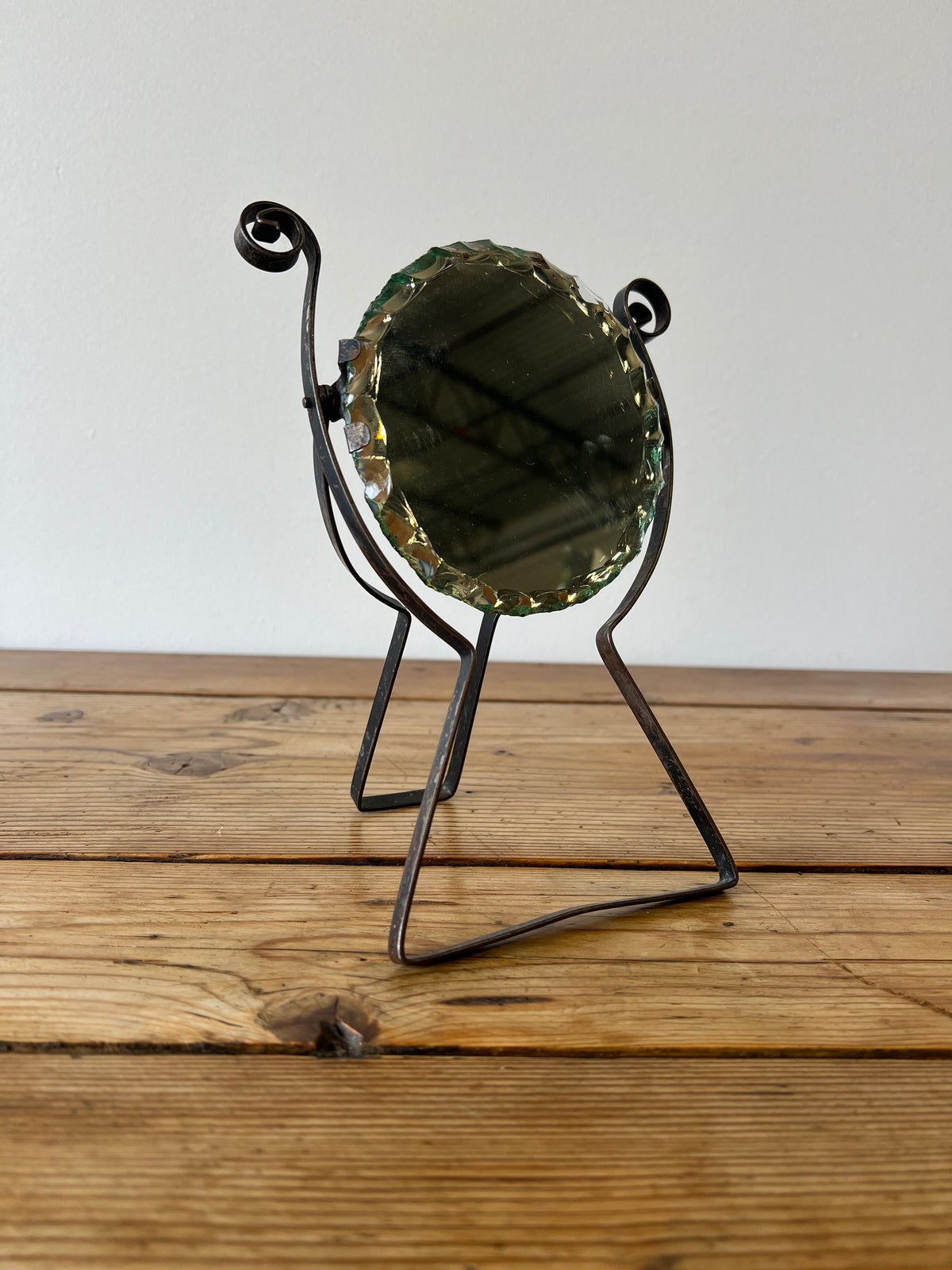 Antique Round Vanity Mirror
