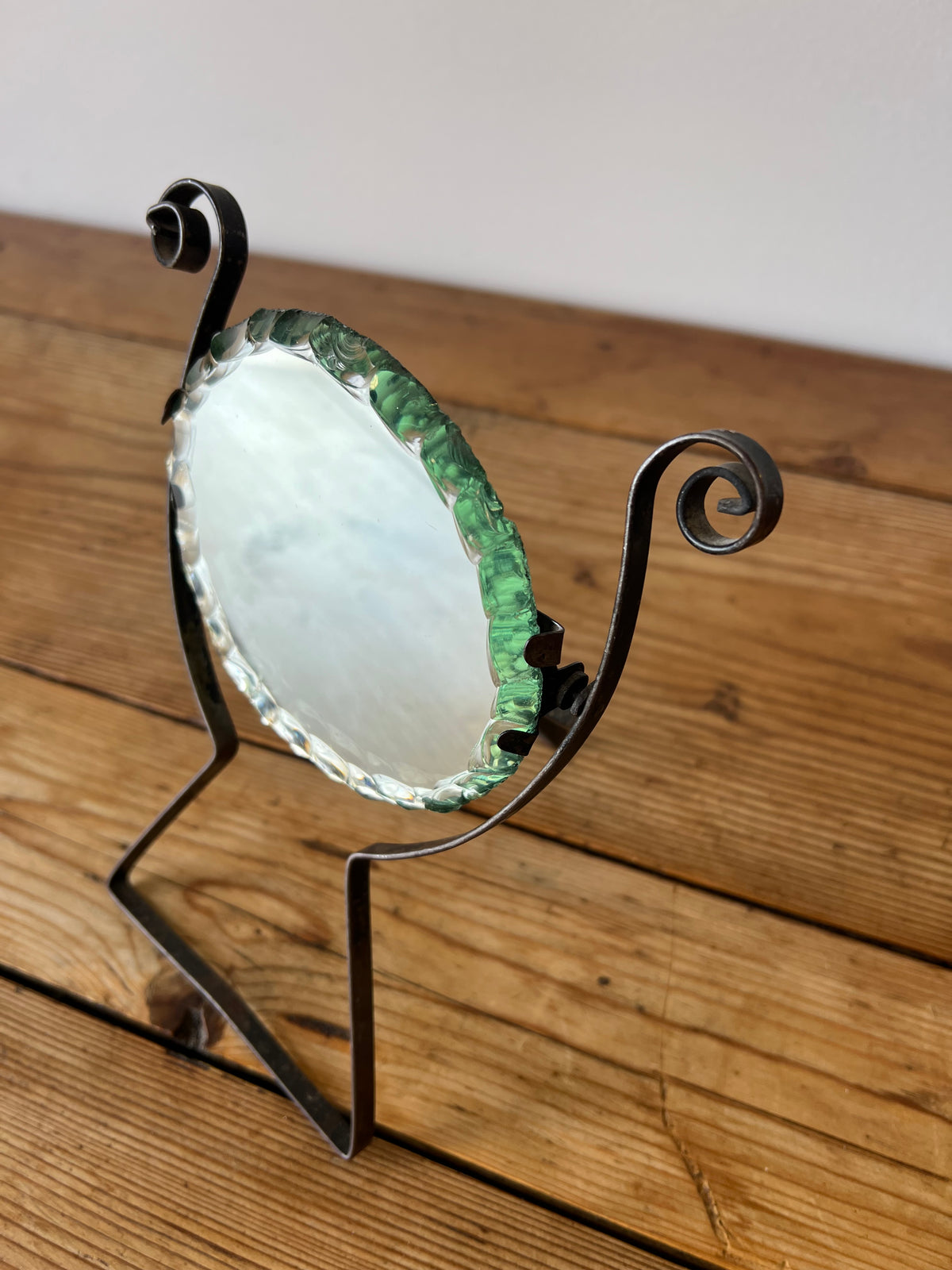 Antique Round Vanity Mirror