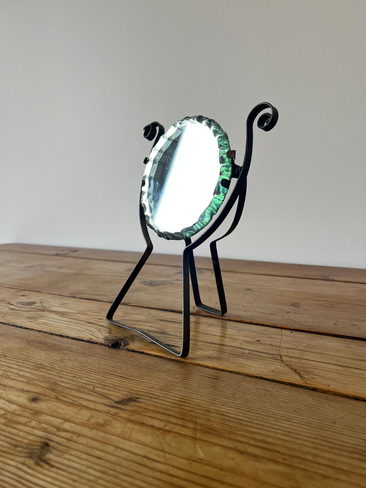 Antique Round Vanity Mirror