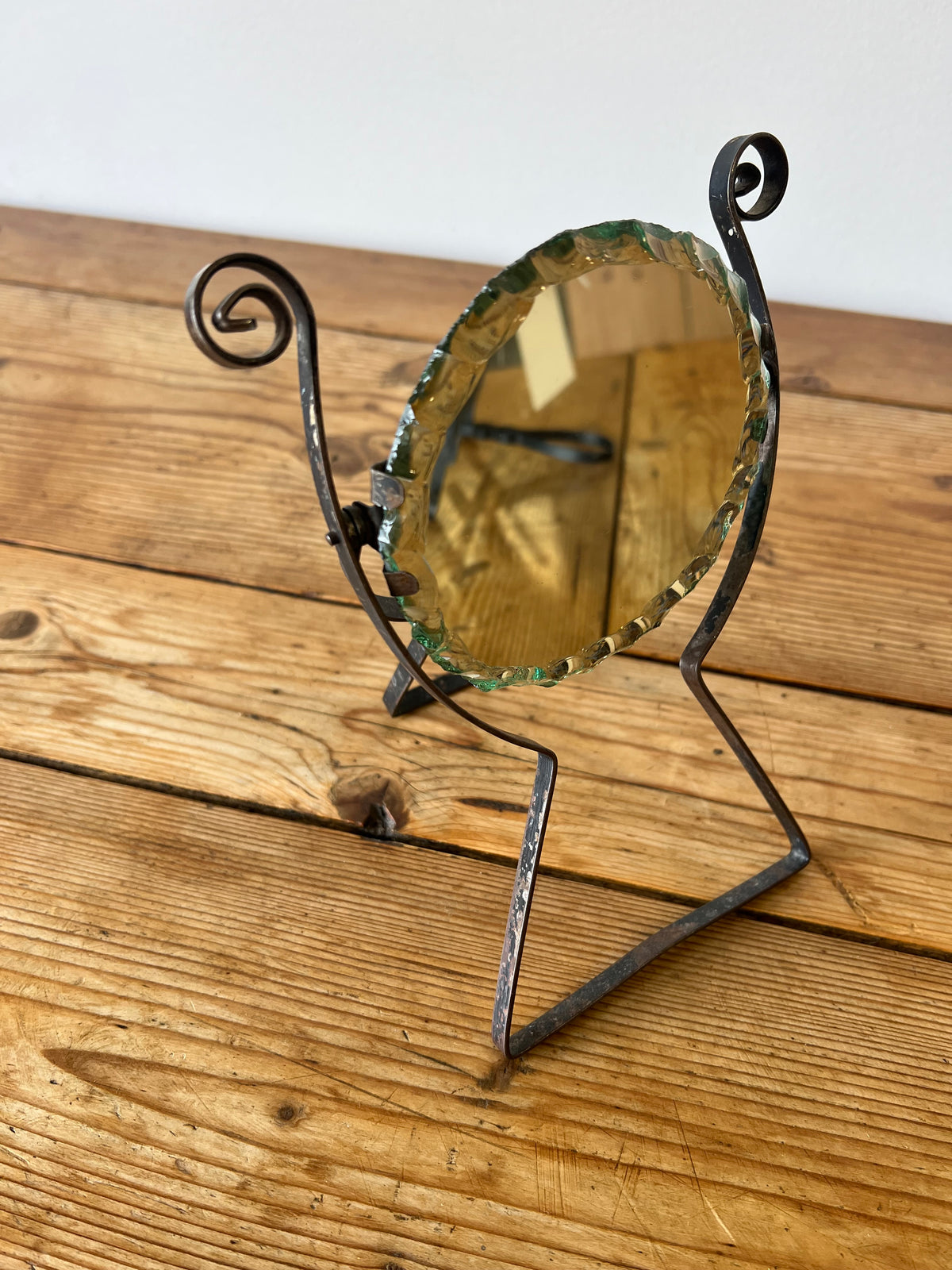 Antique Round Vanity Mirror