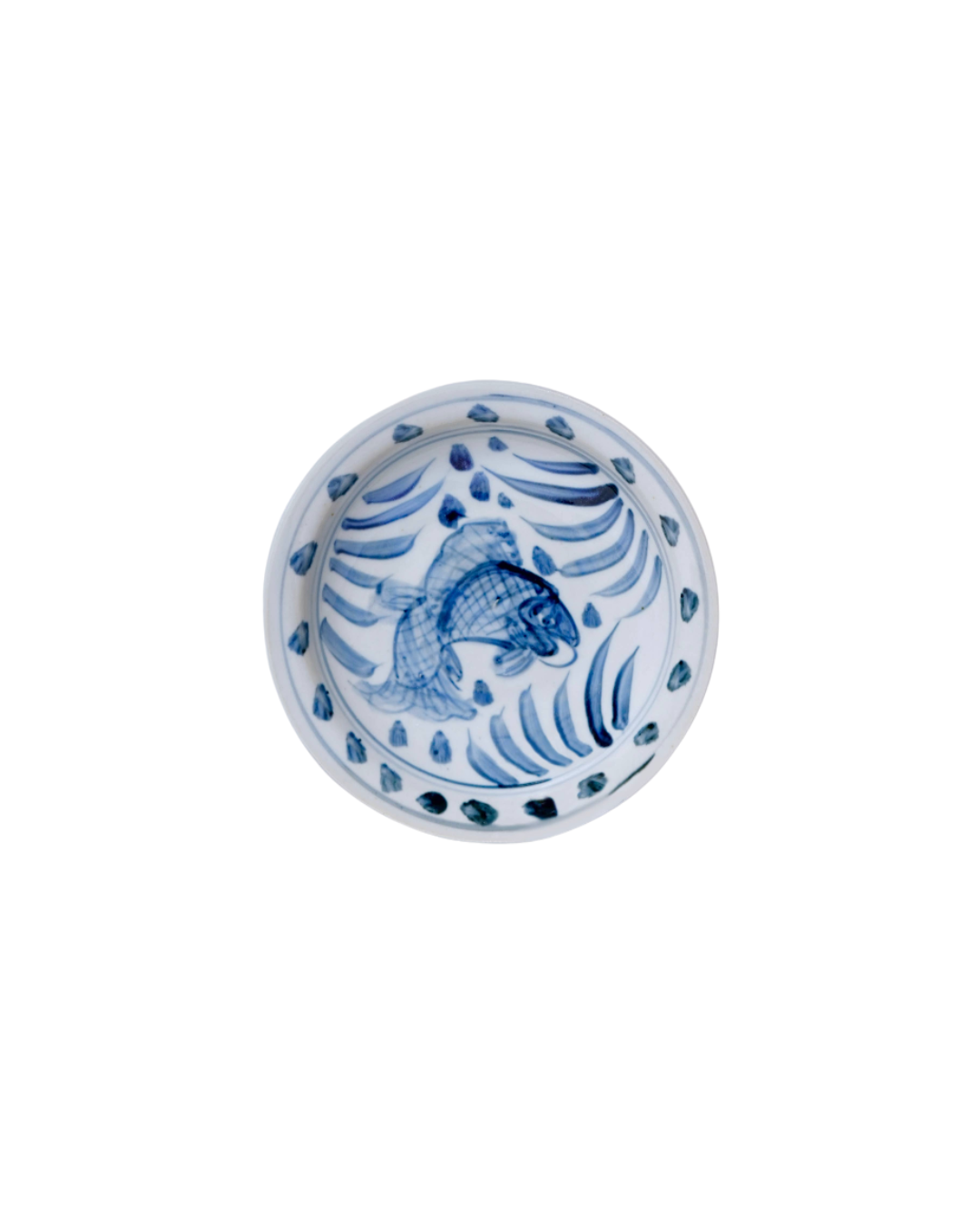 Blue and White Porcelain Fish Trinket Dish