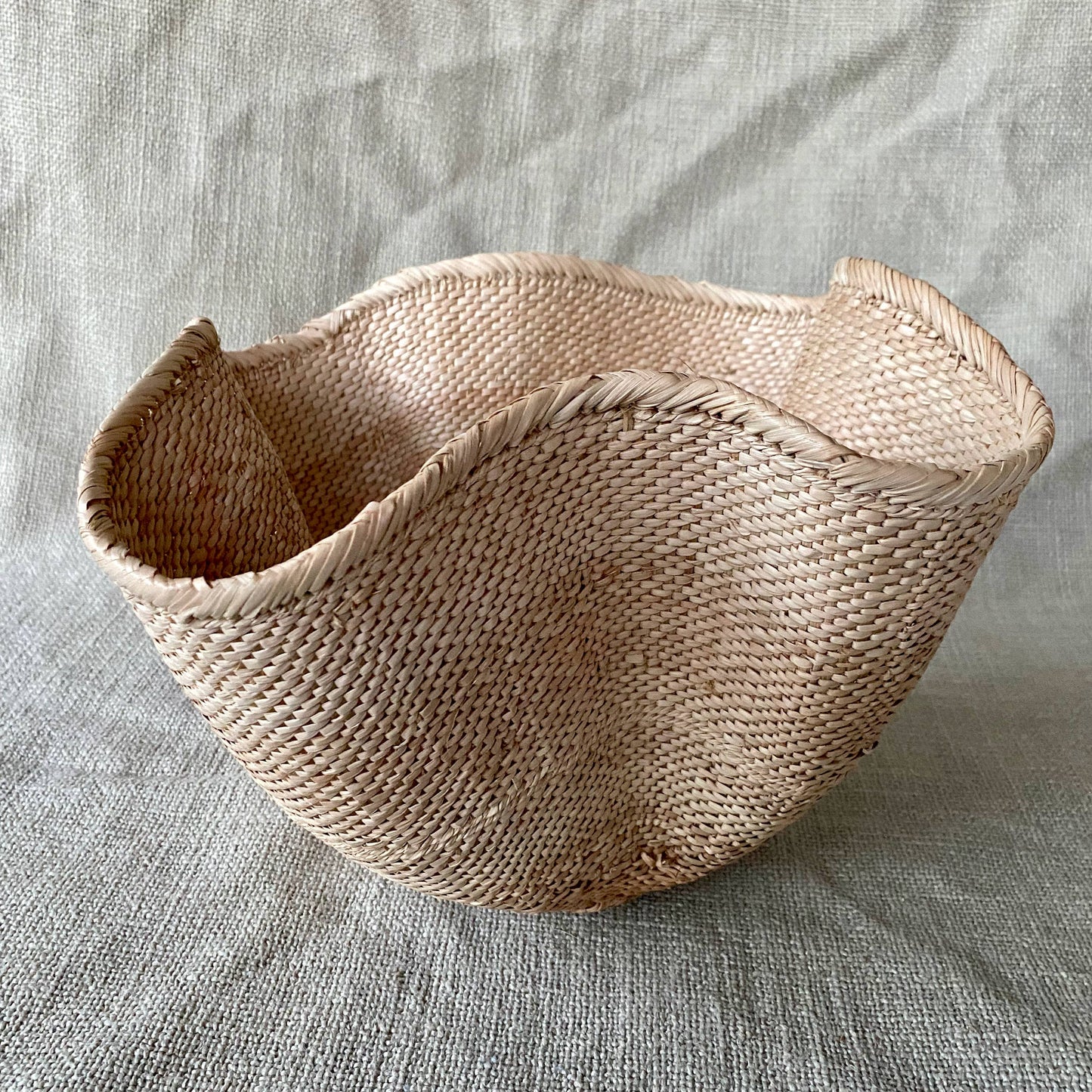 Wavy Woven Basket Bowl