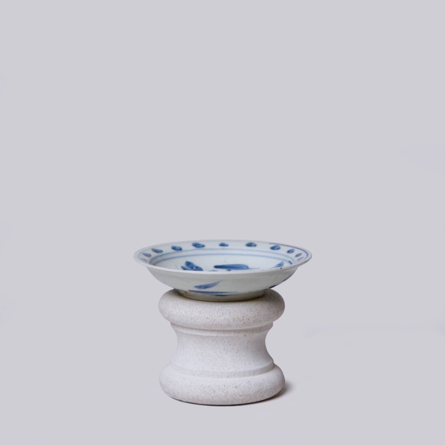 Blue and White Porcelain Lotus Dish