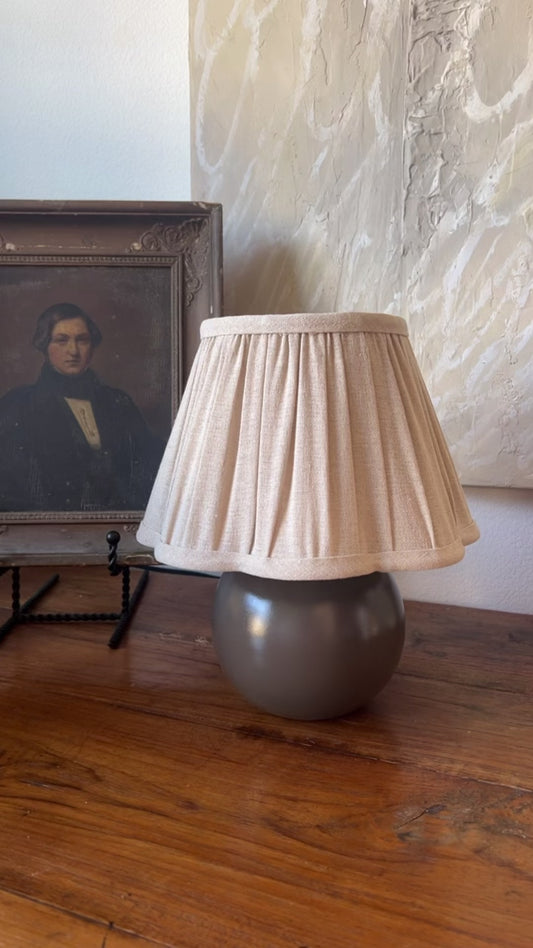 Cordane Pleated Linen Olive Table Lamp